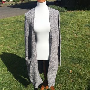 Old Navy gray wool cardigan duster